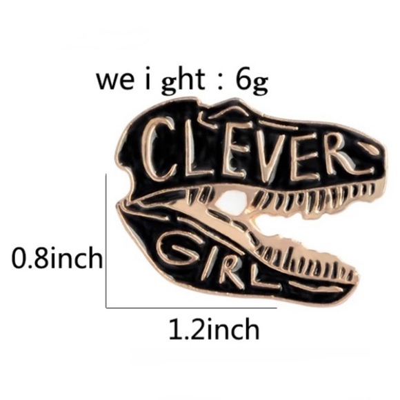8/$40 Jurassic Park Clever Girl Raptor Enamel Pin - Picture 4 of 5